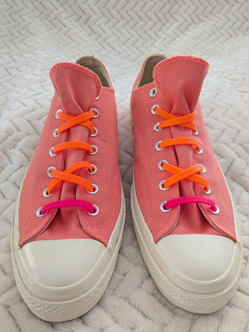 Clean Converse Chuck Taylor All-Star 70 Low Top Men's Size 13 Coral Rubber Laces